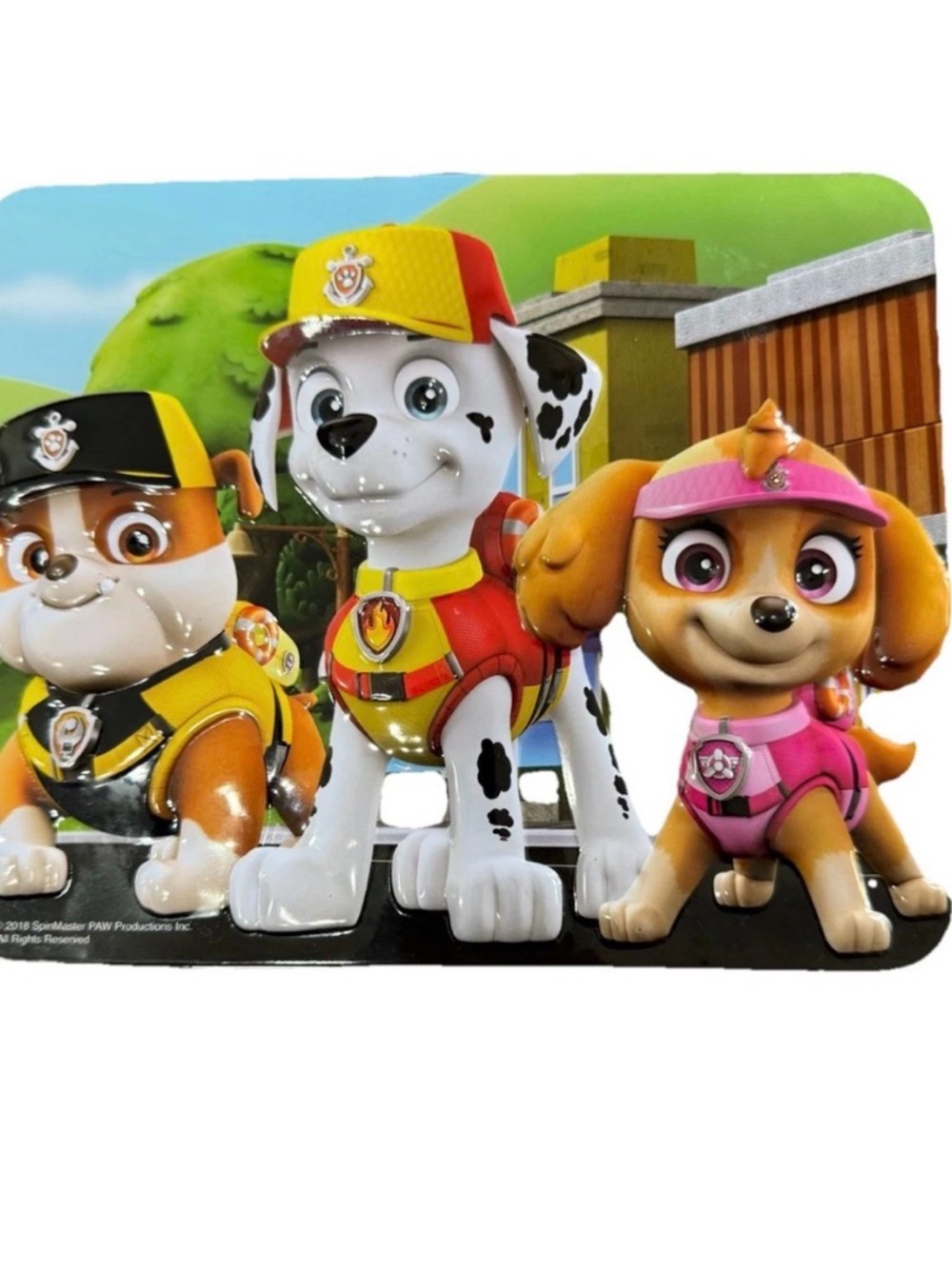 PAW PATROL BRAVE Tin Lunch Box 2018 Bulldog Dalmatian Puppy Safety